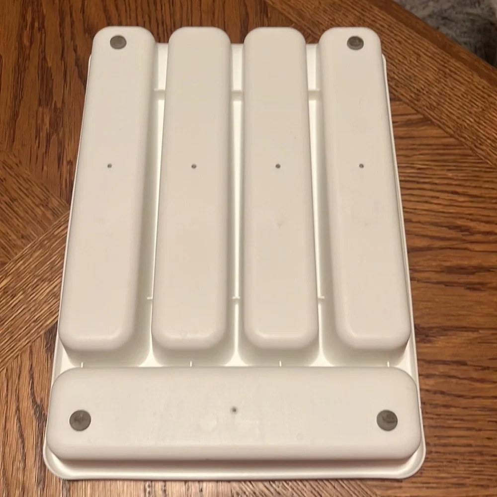 White silverware holder